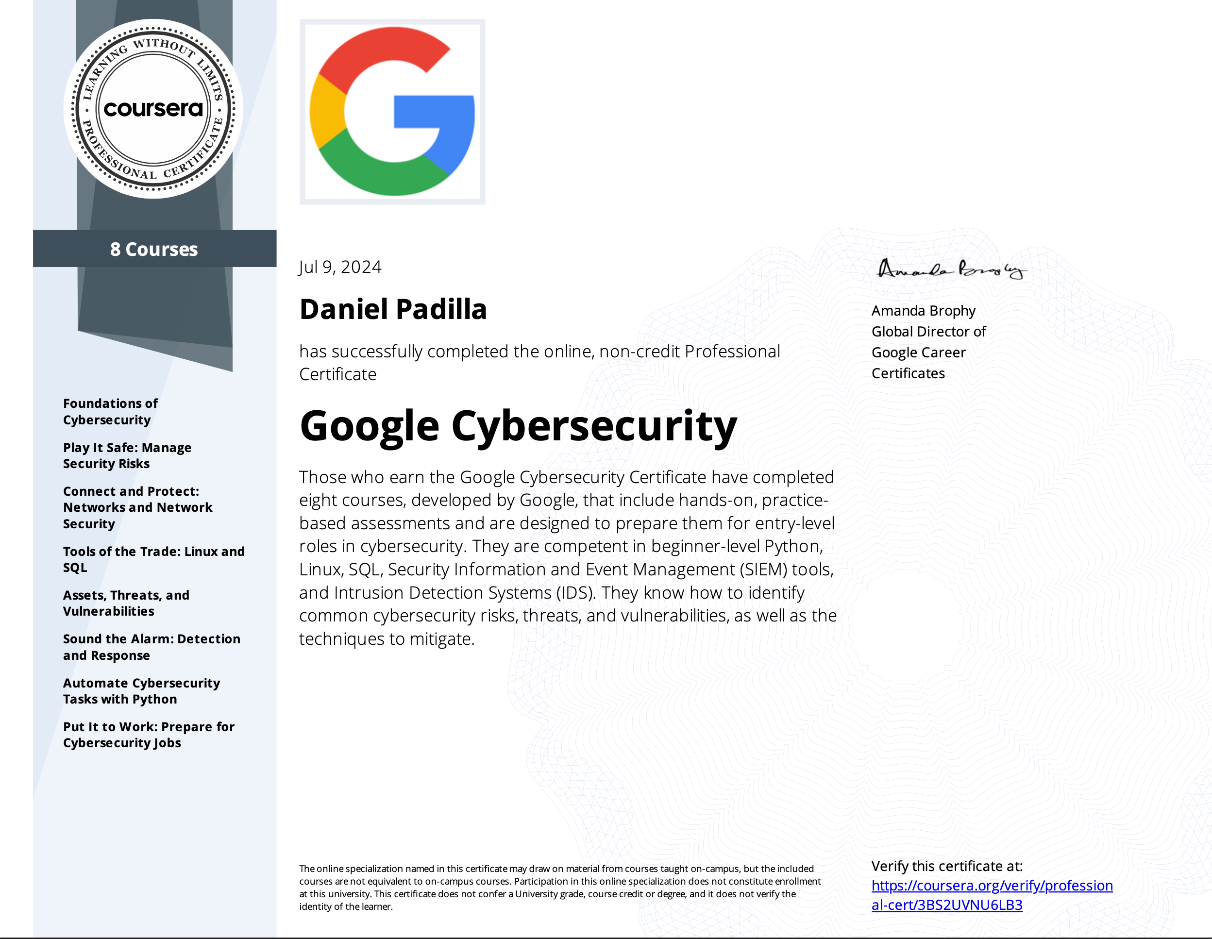 Google Certificate 1